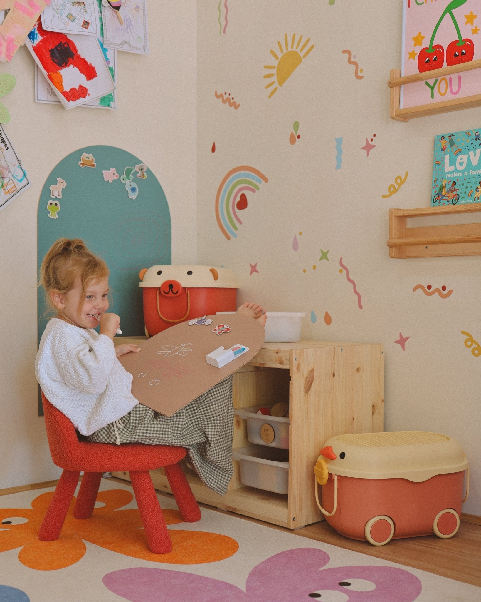 BUNDLE: MagPlay Magnetic Wall Decal + MDF Board (GET FREE BALLU BAG) - MagPlay