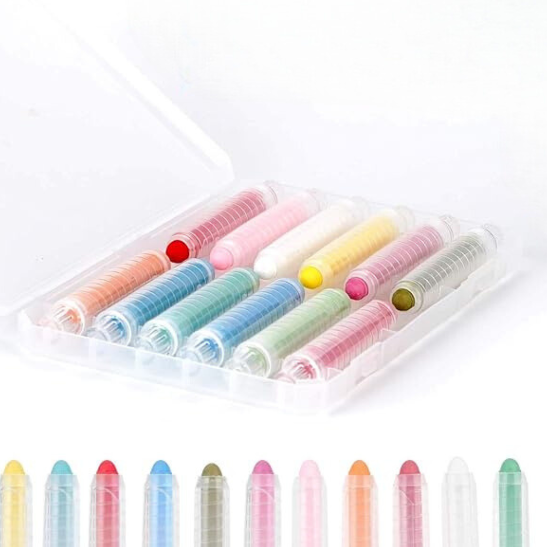 Retractable Crayons Rochle 12 Retractable Washable Crayons + Pencil Case – MagPlay