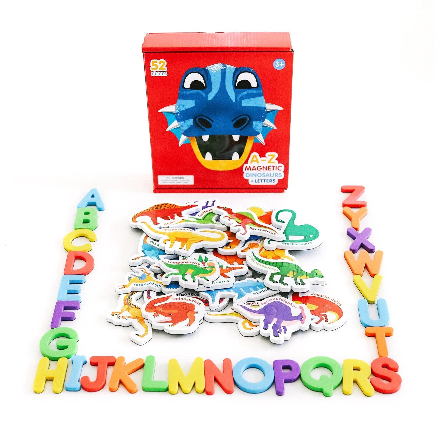 Curious Columbus - Dinosaur Magnets + Magnetic Alphabet Letters - MagPlay