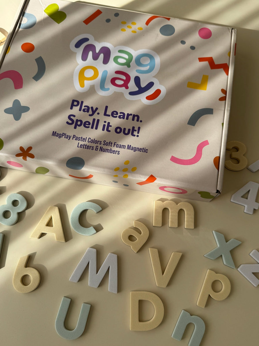MagPlay Foam Letters & Numbers Set | 150 Magnetic Pieces (Ages 3+)