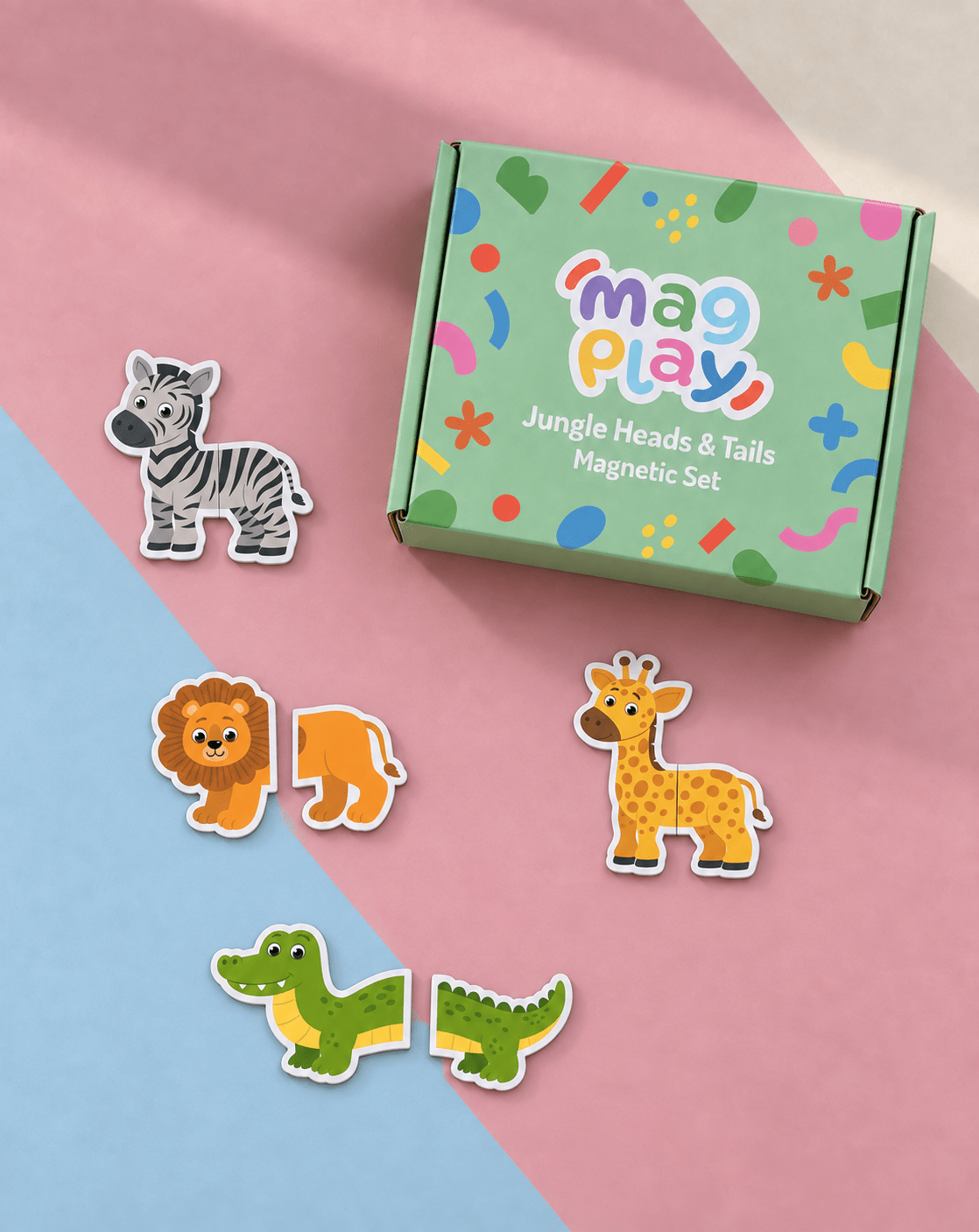 MagPlay Animals Heads & Tails | Magnetic Matching Game for Kids - MagPlay