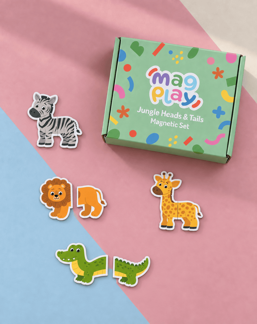 MagPlay Animals Heads & Tails | Magnetic Matching Game for Kids
