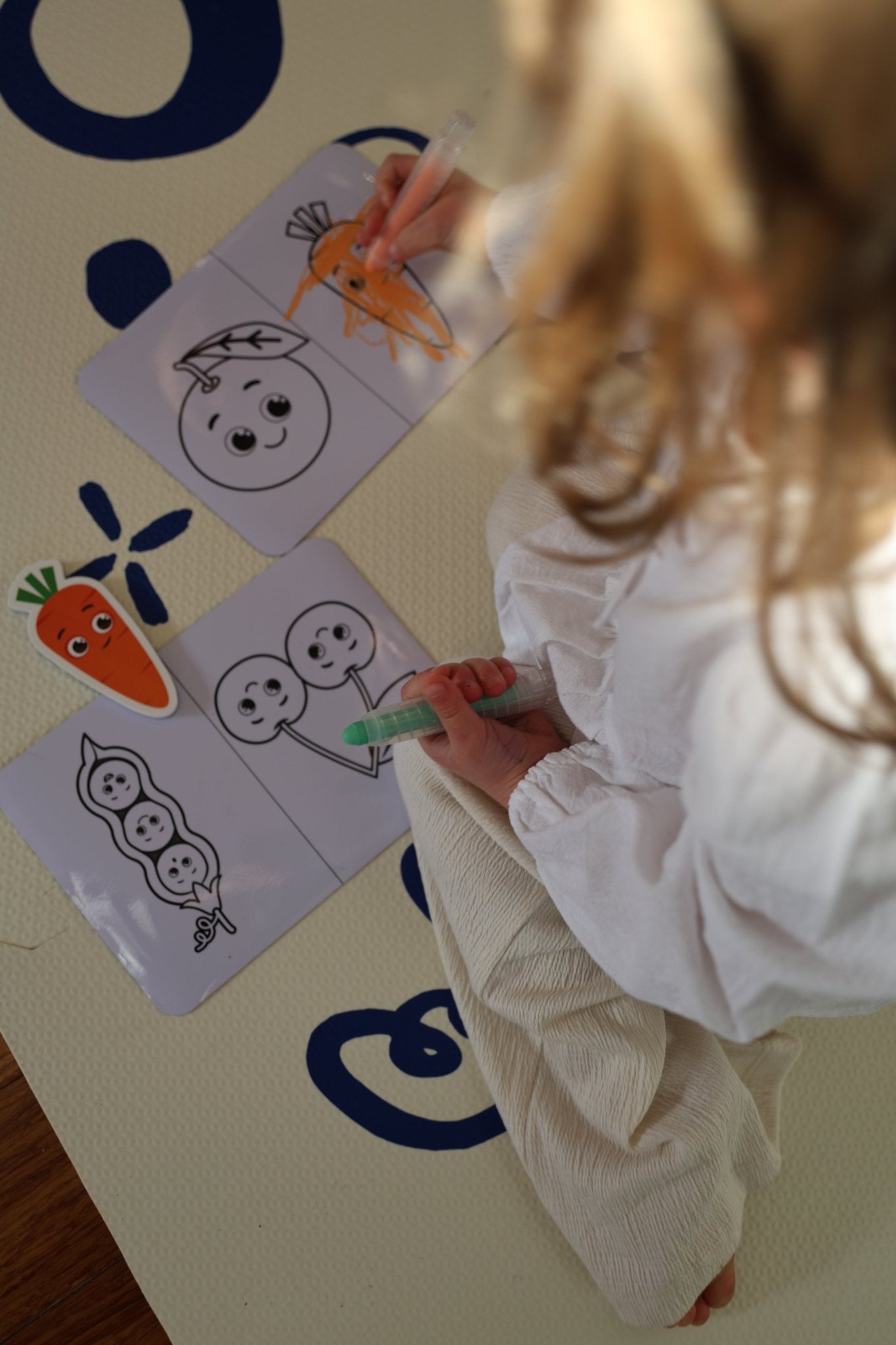 MagPlay Fruit and Veggie Colouring Flash Cards - MagPlay
