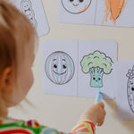 MagPlay Fruit and Veggie Colouring Flash Cards - MagPlay