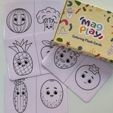 MagPlay Fruit and Veggie Colouring Flash Cards - MagPlay