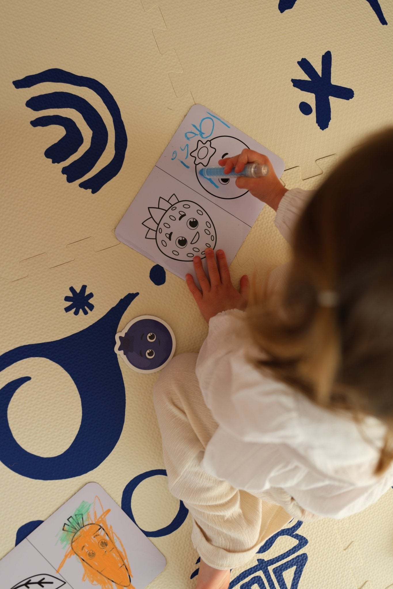 MagPlay Fruit and Veggie Colouring Flash Cards - MagPlay