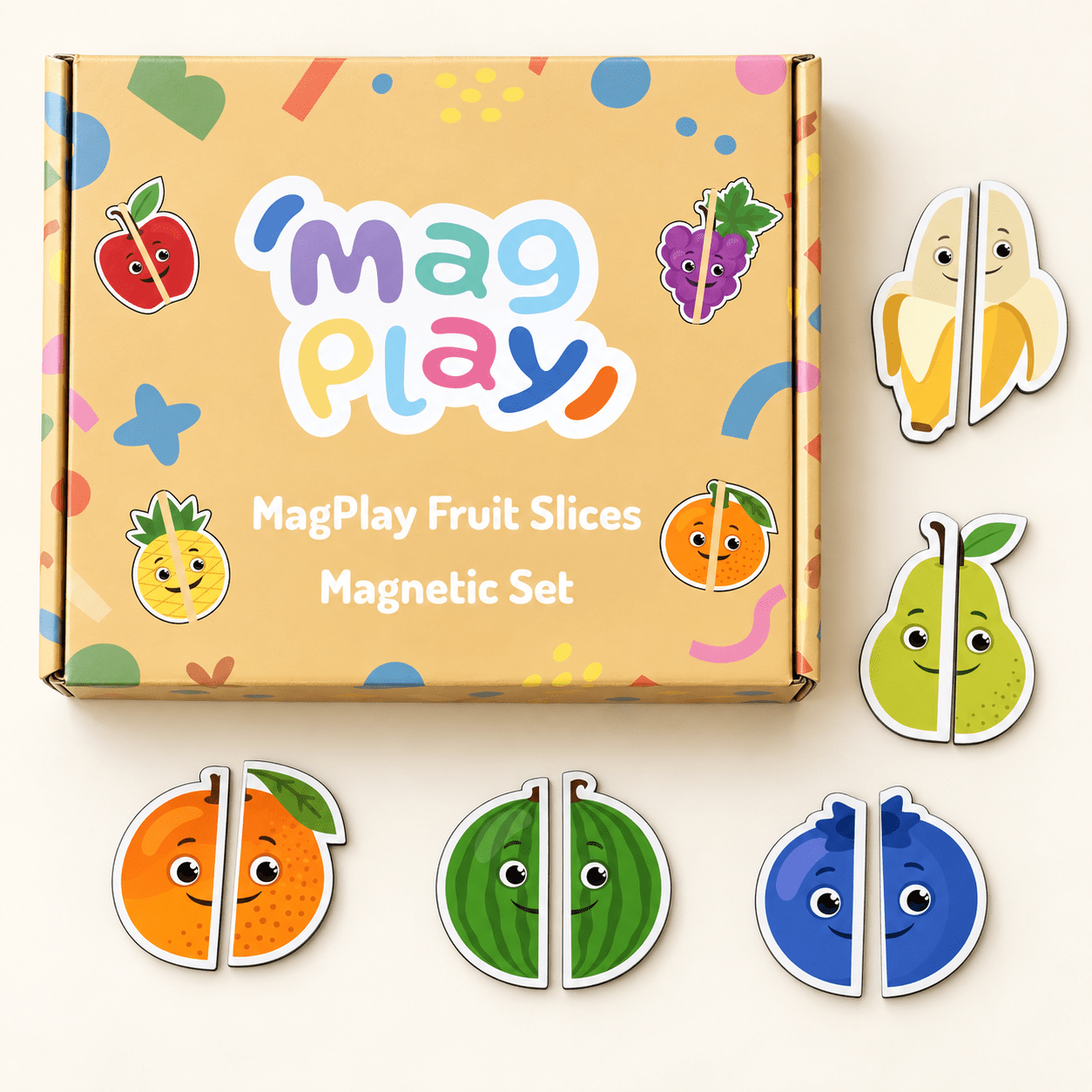 MagPlay Fruit Slices Magnetic Set - MagPlay