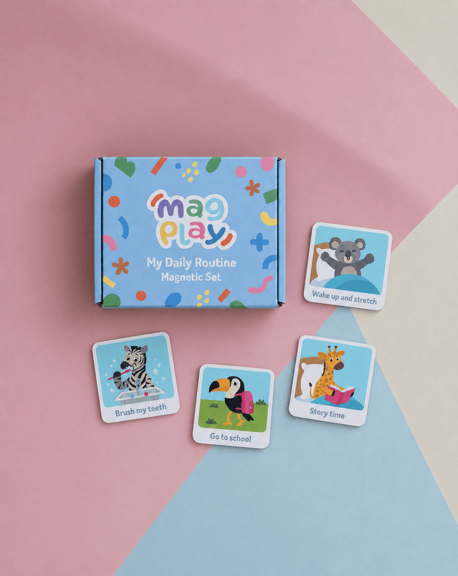 MagPlay My Daily Routine Magnet Set | Illustrated Visual Routine for Kids