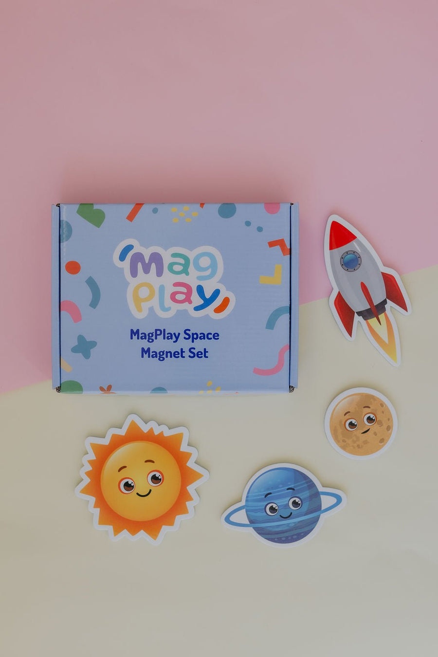 MagPlay Space Magnet Set | Planets & Rocket Magnets for Kids