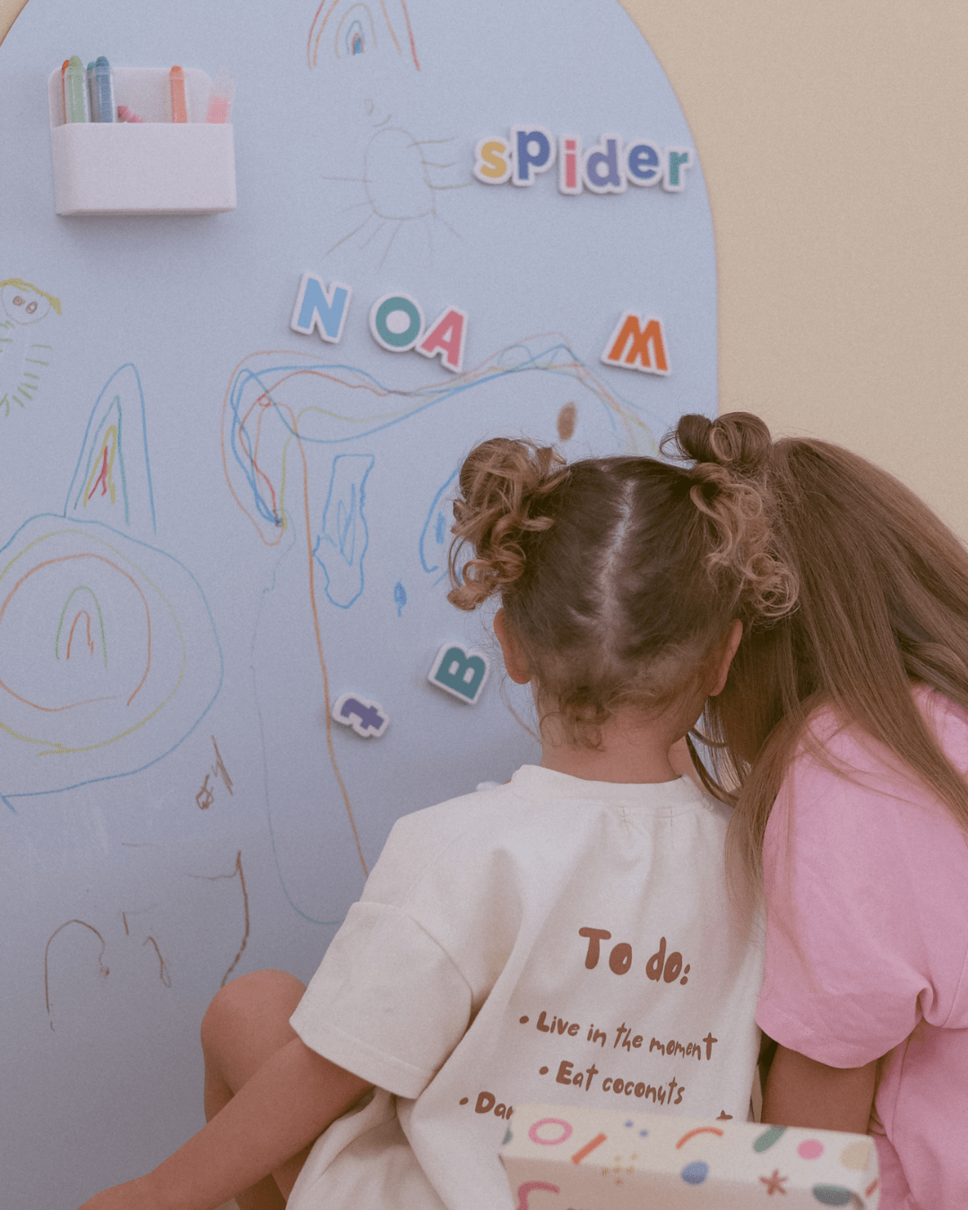 MagPlay Wall + Board Bundle set up for screen-free play