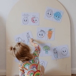 MagPlay Wall + Board Bundle used on a table for magnetic play
