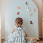 MagPlay Wall + Board + Stand Bundle in a playroom