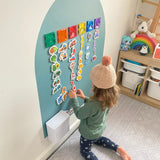 MagPlay Wall Decal July offer - magnetic playwall with crayons and pencil holder