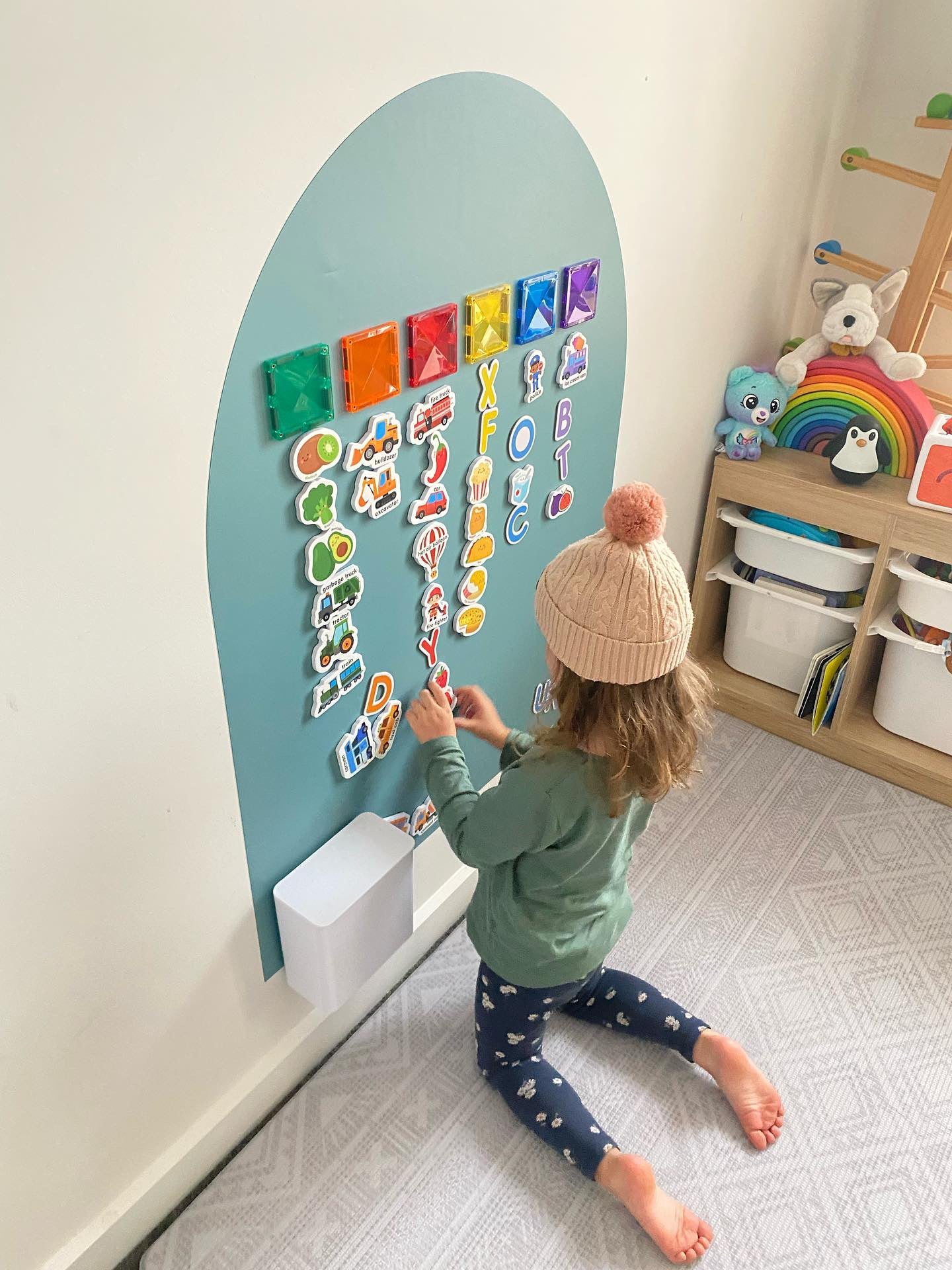 MagPlay Wall Decal July offer - magnetic playwall with crayons and pencil holder