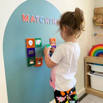 MagPlay Wall magnetic play surface with magnets and drawings