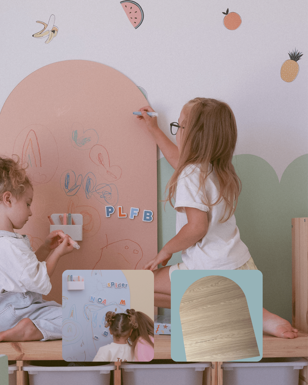 Xmas Bundle: MagPlay WallKind™ Magnetic Decal + Wooden Board Bundle - MagPlay